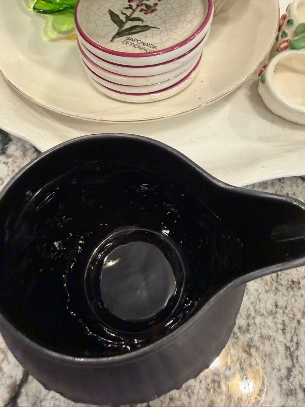 Wedgwood Vintage Black Basalt creamer